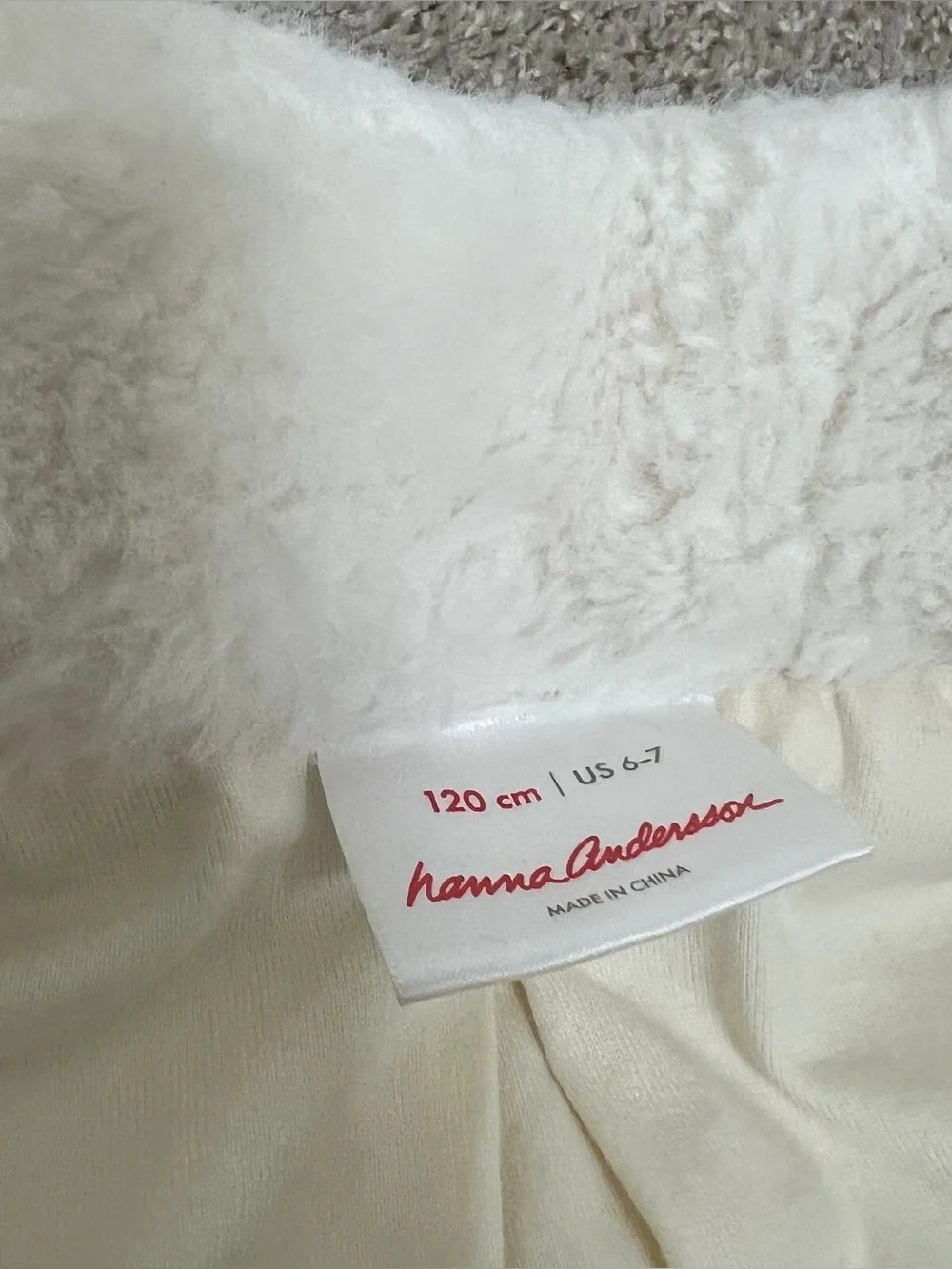 Hanna Andersson plush faux